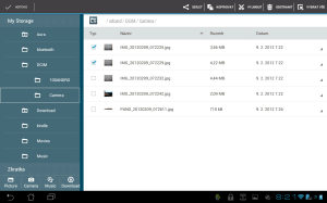 Správce souborů z Asus Eee Pad Transformer Prime