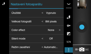 Nastavení možností fotografií