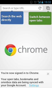Webový prohlížeč Chrome pro Android