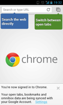 Webový prohlížeč Chrome pro Android