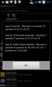 DroidWall - Android Firewall