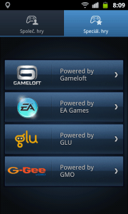 V Game Hubu najdete asi třicet her od Gameloftu, Glu a G-Gee