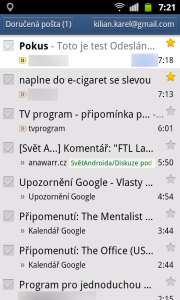 GMail nabízí prakticky veškerou funkčnost webové aplikace