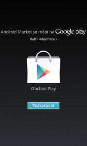 Android Market se nám v průběhu testu proměnil