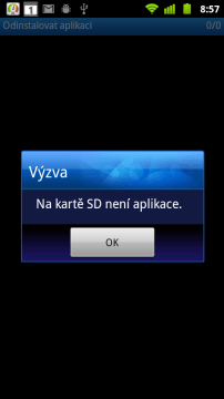 Pokud AppInstaller na kartě nenajde žádné balíčky, zobrazí pouze dialog.