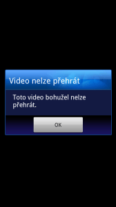 Přehrávač si s videy neporadil