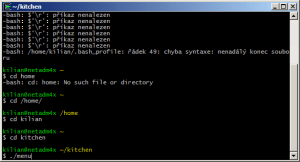 Zadejte ./menu