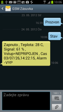 SMS konverzace formou dialogu
