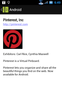 Pinterest pro Android se představí na Google I/O