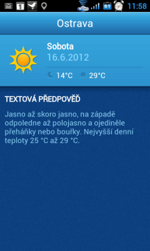 Předpověď na sobotu v úterý 12. června