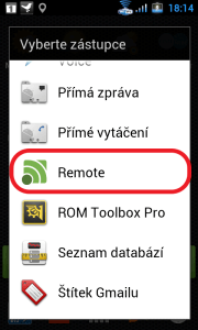 Zvolte Remote