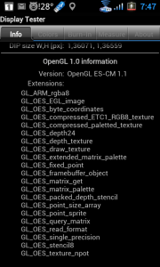 Informace o podpoře OpenGL 1.x