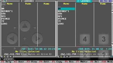 Dos Navigator 1.51 v aDosBoxu