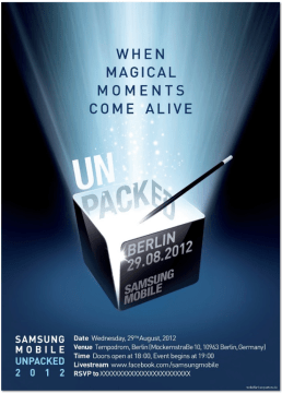 Pozvánka na Samsung Unpacked 2012