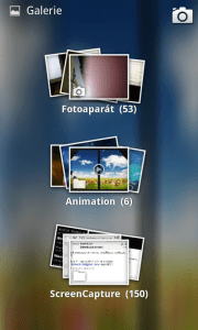 Galerie typická pro Android 2.3 Gingerbread