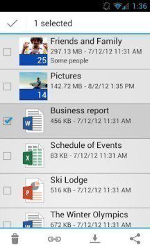 SkyDrive pro Android