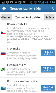 Správce jízdních řádů - zvýhodněné balíčky