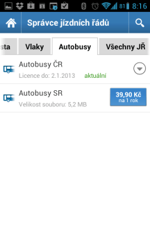 Správce jízdních řádů - Autobusy