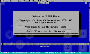 Editor QBasicu verze 1.1 z roku 1992