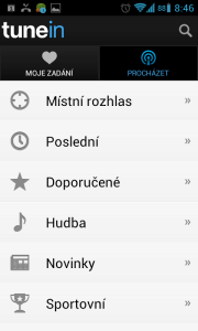 Aplikace je lokalizována do češtiny