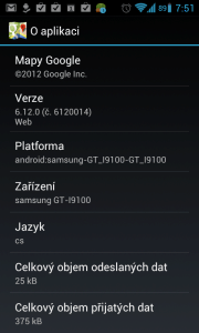 Mapy Google verze 6.12.0