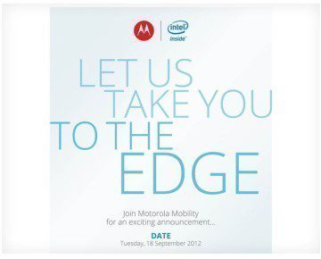 Pozvánka na tiskovou konferenci Motoroly a Intelu