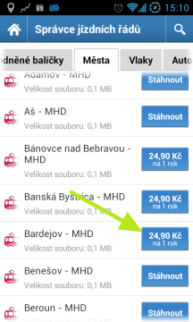 Koupíme si Bardejovskou MHD, která stojí 24,90 Kč