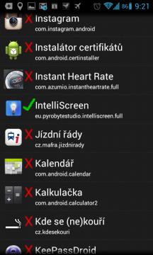 Jednotlivým aplikacím můžete nastavit individuální režimy podsvícení. Jednotlivým aplikacím můžete nastavit individuální režimy podsvícení.