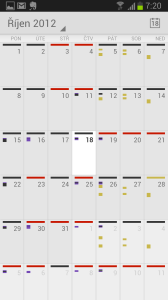 Kalendář Google: měsíční pohled