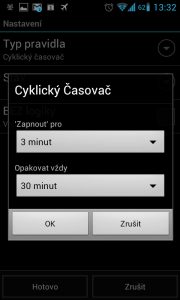 Pravidlo typ Cyklický časovač