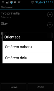 Pravidlo typ Orientace