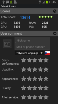 Výsledky v Antutu Benchmark