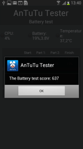 V testu baterie dostal Galaxy Note II výborných 637 bodů