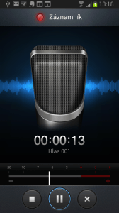 Záznamník je jednoduchá aplikace pro pořizování zvukových nahrávek