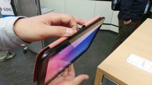 Google Nexus 10 horní strana