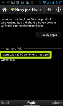 Po tapnutí se hint/nápověda dešifruje