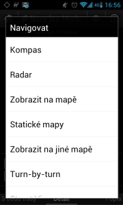 Výběr z několika možností navigace