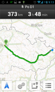 Mapy Google: naplánovaná cesta z Ostravy do Prahy