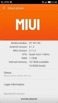 MIUI na Samsungu Galaxy Note II