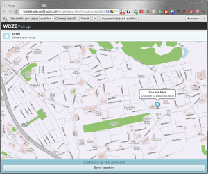 Příjemce na mapě označí svou polohu a schválí požadavek