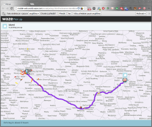 Na mapě pak může sledovat, jak pro něj jedete