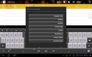 Thumb Keyboard keys