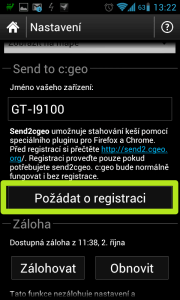 Požádat o registraci