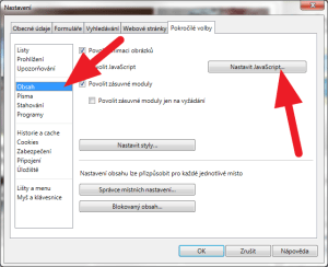 Obsah-Nastavit JavaScript