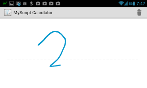 MyScript Calculator rozezná rukou psaný text...