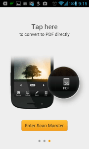 Tapnutím na ikonu PDF v pravém dolním rohu převedete dokument do PDF.
