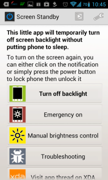 Screen Standby