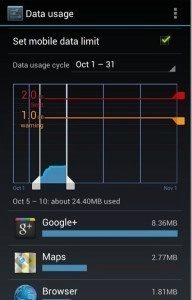 Android 4.0 ICS 09 Data Usage
