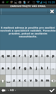 Můžete zaregistrovat svůj e-mail, na který vám budou zasílány novinky