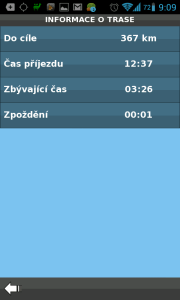 Souhrnné informace o trase